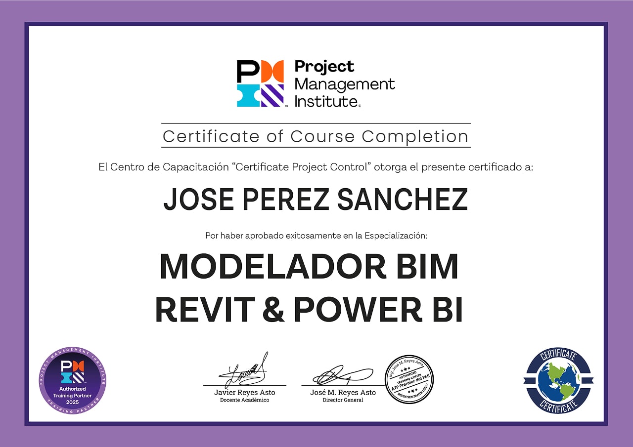 Certificate Project Control