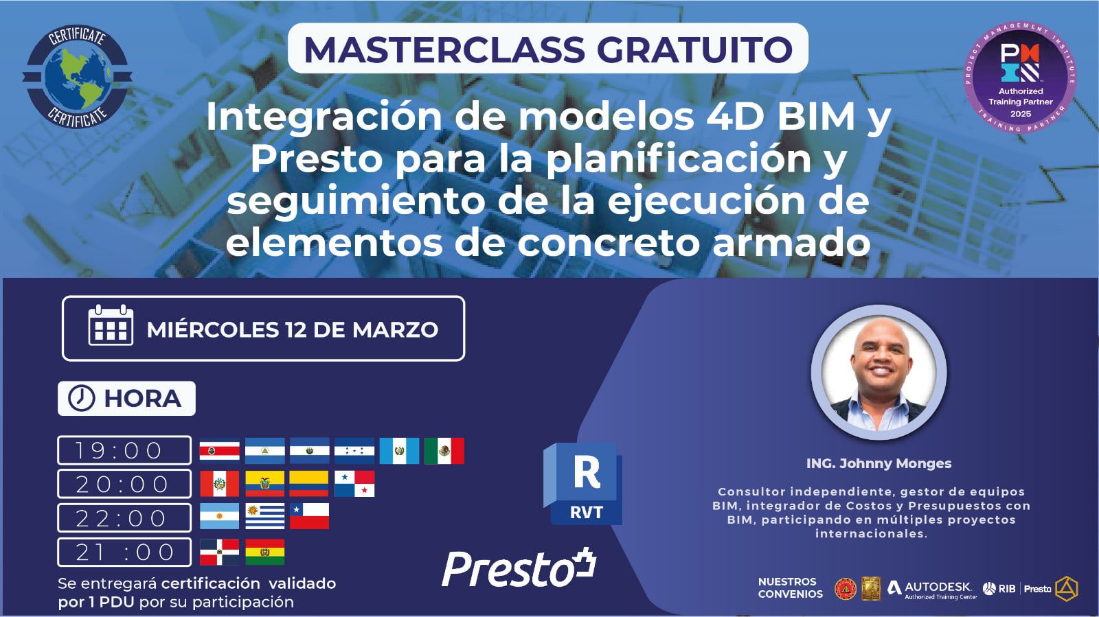 Domina la integración de modelos 4D BIM con Presto
