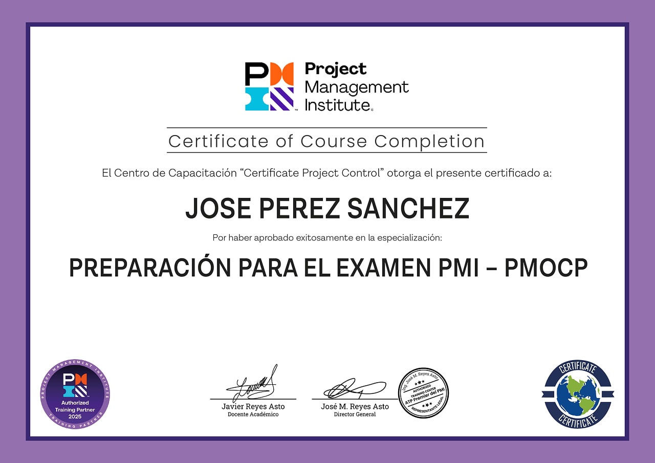 Certificate Project Control