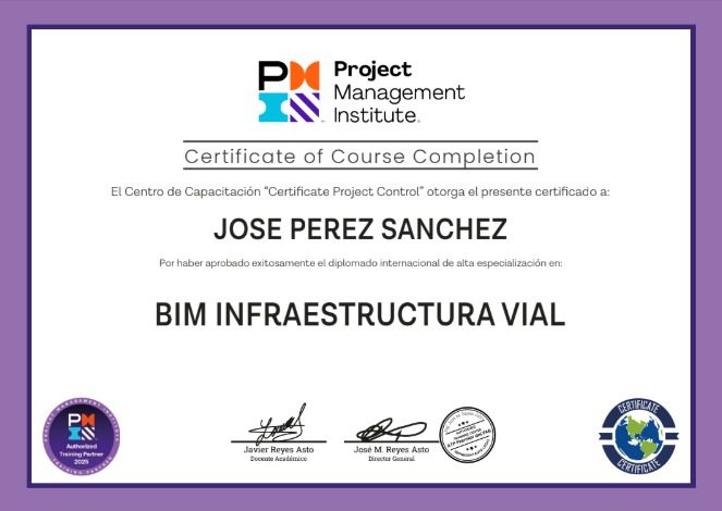 Certificate Project Control