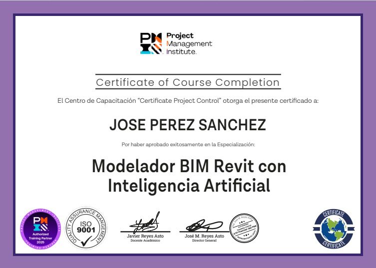 Certificate Project Control