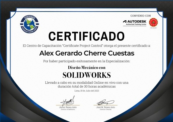 Certificate Project Control